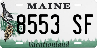 ME license plate 8553SF