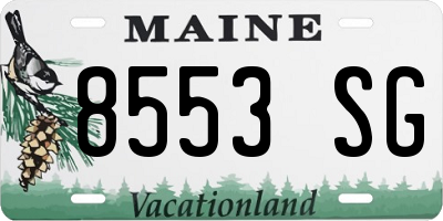 ME license plate 8553SG