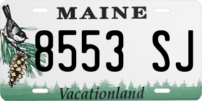ME license plate 8553SJ