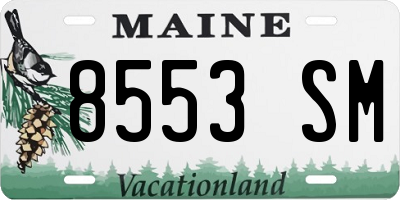 ME license plate 8553SM