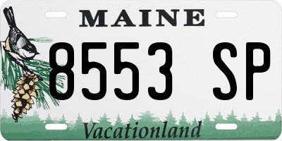 ME license plate 8553SP