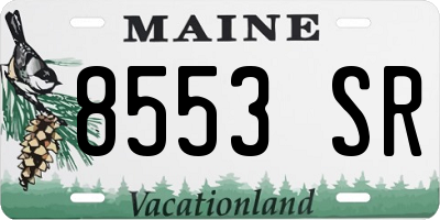 ME license plate 8553SR