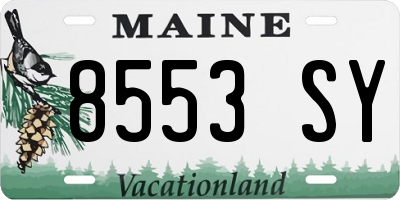 ME license plate 8553SY