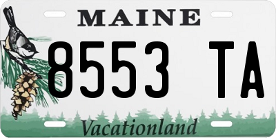 ME license plate 8553TA