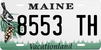ME license plate 8553TH