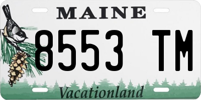 ME license plate 8553TM