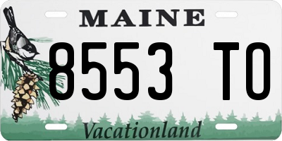 ME license plate 8553TO