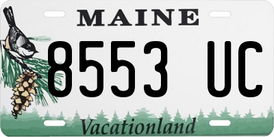 ME license plate 8553UC