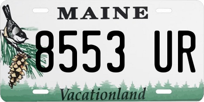 ME license plate 8553UR