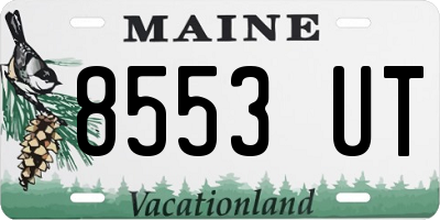 ME license plate 8553UT