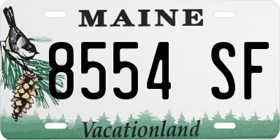 ME license plate 8554SF