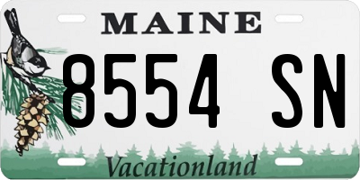 ME license plate 8554SN