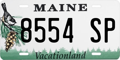 ME license plate 8554SP