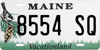 ME license plate 8554SQ