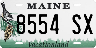 ME license plate 8554SX