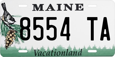 ME license plate 8554TA