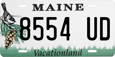 ME license plate 8554UD