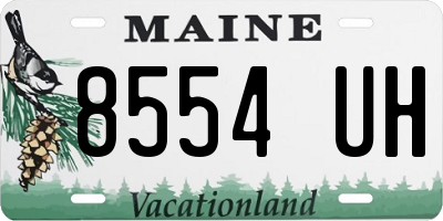 ME license plate 8554UH
