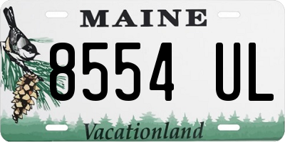 ME license plate 8554UL