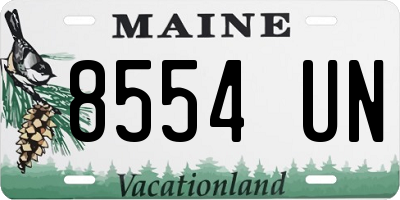 ME license plate 8554UN