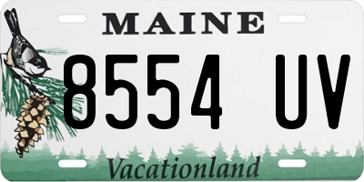 ME license plate 8554UV