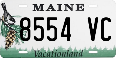 ME license plate 8554VC