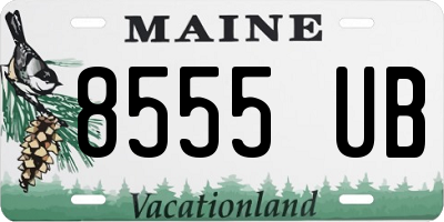ME license plate 8555UB