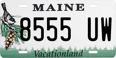 ME license plate 8555UW