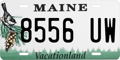 ME license plate 8556UW