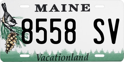 ME license plate 8558SV