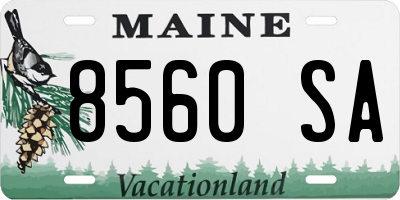 ME license plate 8560SA