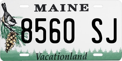 ME license plate 8560SJ