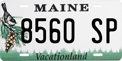 ME license plate 8560SP