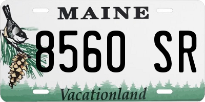 ME license plate 8560SR