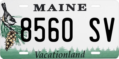ME license plate 8560SV