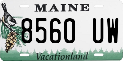 ME license plate 8560UW