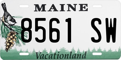 ME license plate 8561SW