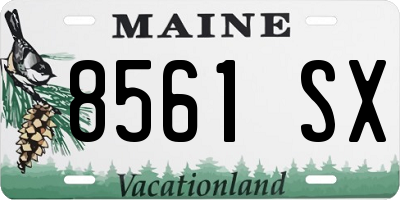 ME license plate 8561SX