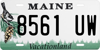 ME license plate 8561UW