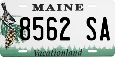 ME license plate 8562SA