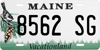 ME license plate 8562SG