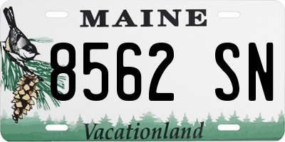ME license plate 8562SN
