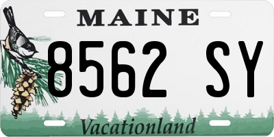 ME license plate 8562SY