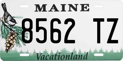 ME license plate 8562TZ