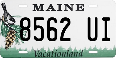 ME license plate 8562UI