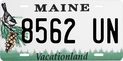 ME license plate 8562UN