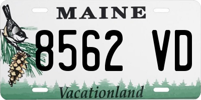 ME license plate 8562VD