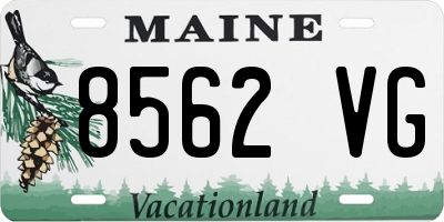 ME license plate 8562VG