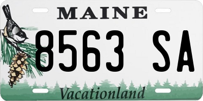 ME license plate 8563SA