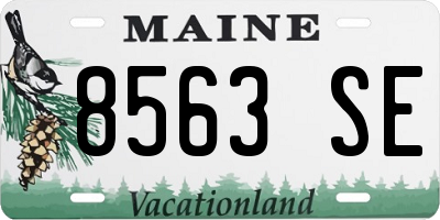 ME license plate 8563SE